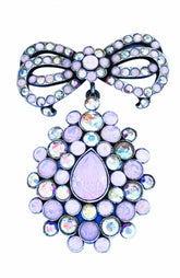 Pink Garland Silver-Toned Brooch - TimeLine Gifts